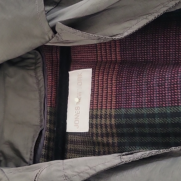 Jones New York metallic trench coat rain jacket - Picture 3 of 9